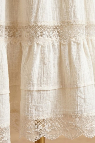 LEILA SMOCKED TIERED MAXI