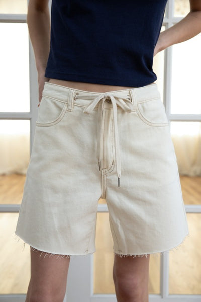 CALLOWAY DRAWSTRING BERMUDA DENIM SHORT