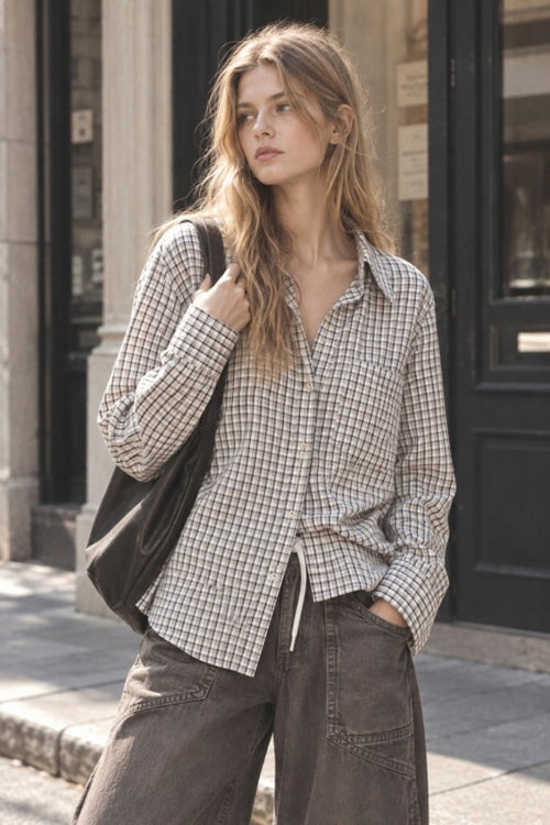 FANNY PLAID BUTTONDOWN SHIRT