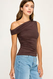 ALEXIA ONE SHOULDER KNIT TOP