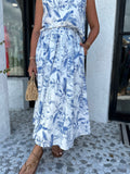 BELINDA HIGH WAISTED PLEATED MIDI SKIRT