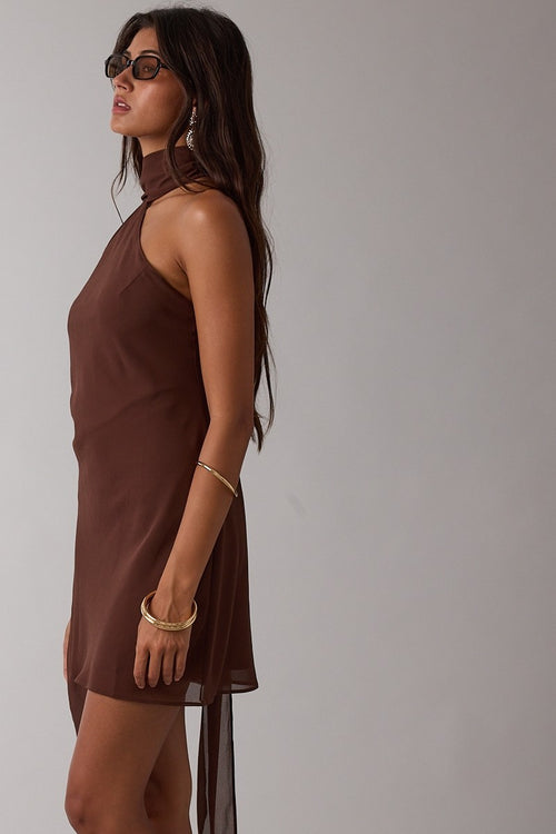 LISA BIAS CUT MINI DRESS