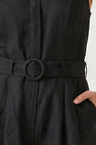 STEVIE BELTED LINEN ROMPER