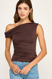 ALEXIA ONE SHOULDER KNIT TOP