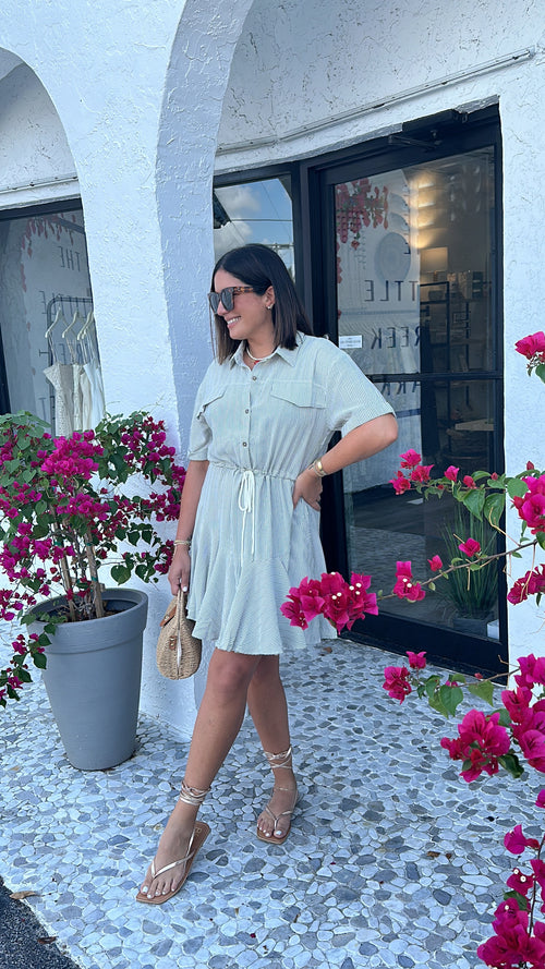GIGI TIE FRONT MINI DRESS