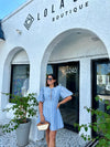 STEVIE FRONT TIE TUNIC MINI DRESS