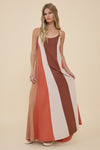 SAHARA COLOR BLOCK MAXI DRESS