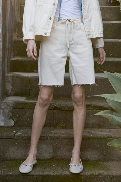 CALLOWAY DRAWSTRING BERMUDA DENIM SHORT