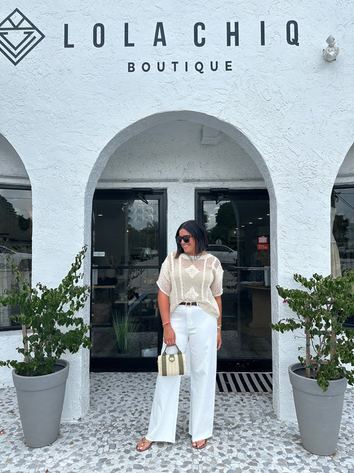 LORELEI CROCHET SHORT SLEEVE TOP