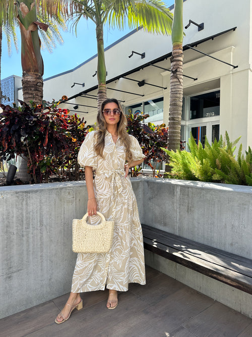 ALESSANDRA BUBBLE SLEEVE MAXI