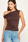ALEXIA ONE SHOULDER KNIT TOP