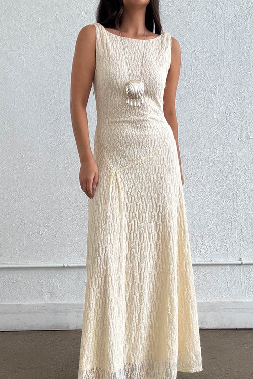 KIRSTEN LACE BOAT NECK MAXI DRESS