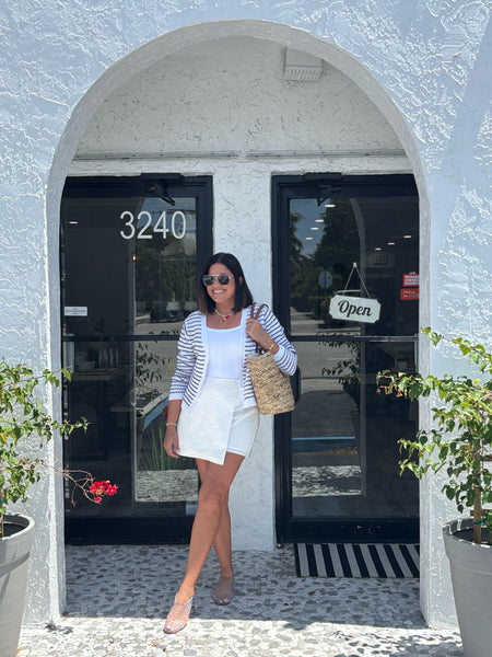 BETT CROCHET STRIPED CARDI