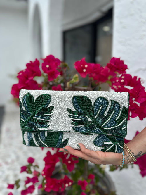 BIMINI BEADED CLUTCH BAG
