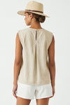 WHITNEY ROUND NECK STITCH DETAIL TOP