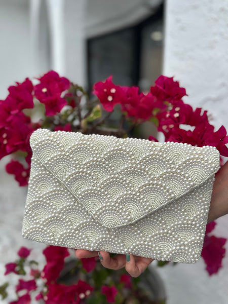 BIMINI BEADED CLUTCH BAG