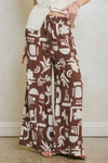 DARA HIGH WAISTED PRINT PANTS