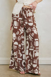 DARA HIGH WAISTED PRINT PANTS