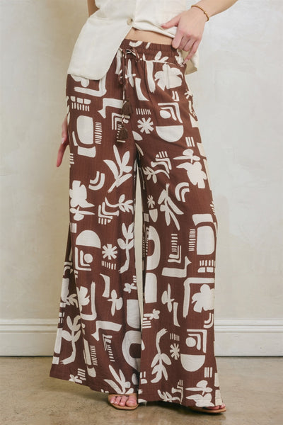 DARA HIGH WAISTED PRINT PANTS
