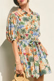 MONACO PUFF SLEEVE SHORT DRESS