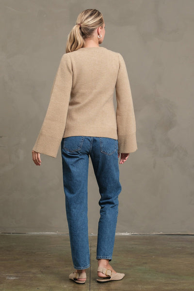 ZAY CLASSIC BELL SLEEVE KNIT CARDI