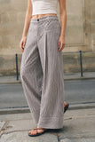 VERTU STRIPED FAUX CUFF PANT