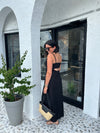 ATHENA BLACK LINEN MAXI DRESS