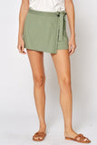 MELODY LIGHT OLIVE WRAP SKORT