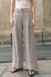 VERTU STRIPED FAUX CUFF PANT