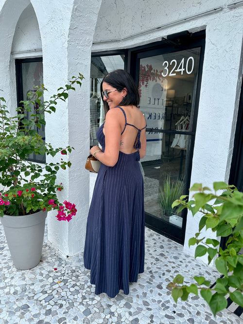 EMEE LINEN MIDI DRESS