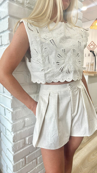 NADIA EMBROIDERED TOP AND SET