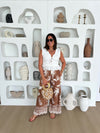 DELPHI PRINTED WIDE LEG PANT