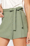 MELODY LIGHT OLIVE WRAP SKORT