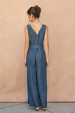 ONYX BUTTON DOWN CHAMBRAY JUMPSUIT