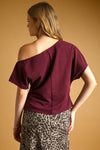 Lilly Boat Neck Asymmetric Top