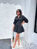 SILAS BUBBLE HEM SHIRT DRESS