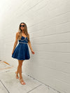 JASMIN STRAPLESS A-LINE DENIM DRESS