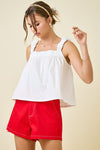 HELENA POPLIN BUBBLE CAMI TOP