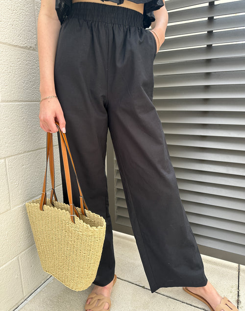 LENA PLEATED TOP AND WIDE LEG PANT SET