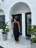 ATHENA BLACK LINEN MAXI DRESS