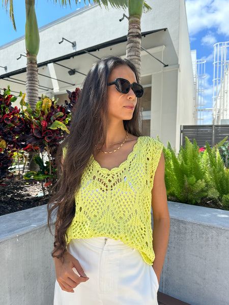 LEIAH CROCHET AND LACE TOP
