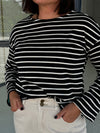 BIANCA STRIPED LONG SLEEVE TOP