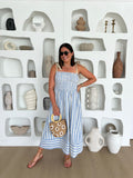 BRINDLEY WAIST SMOCKED MIDI DRESS