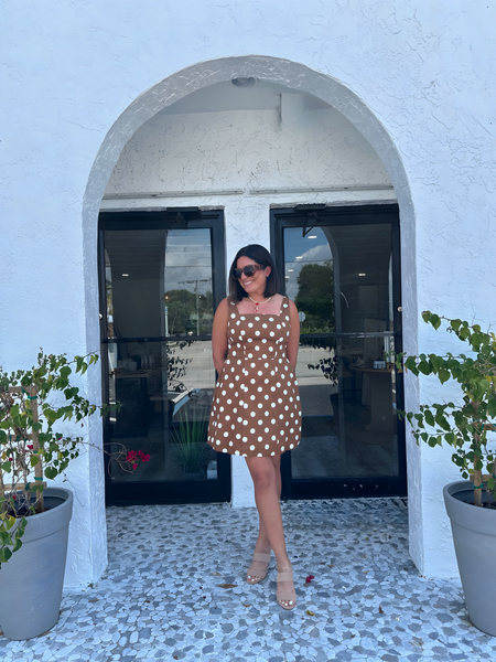 SUNDANCE POLKA DOT MINI DRESS