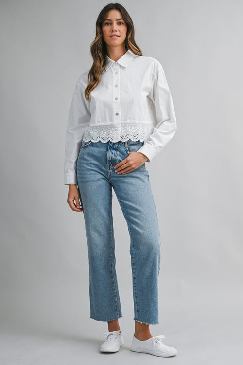 KARA LACE TRIM DETAIL TOP