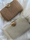 SHELLY RAFFIA CLUTCH & CROSSBODY