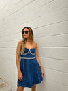 JASMIN STRAPLESS A-LINE DENIM DRESS