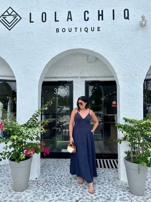 EMEE LINEN MIDI DRESS