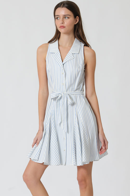 OLIVIA BUTTON DOWN MINI DRESS