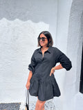 SILAS BUBBLE HEM SHIRT DRESS